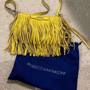 Rebecca Minkoff fringe yellow purse